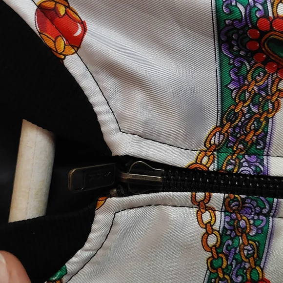 Colorful Patterned Bomber Jacket - Picture 2 of 3